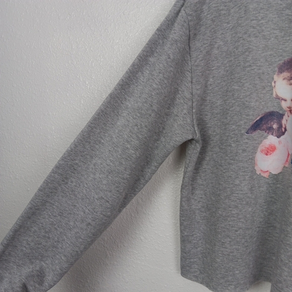 Public Library Hoodie XL Gray Cherubs Graphics Sweatshirt Pullover - Picture 5 of 10